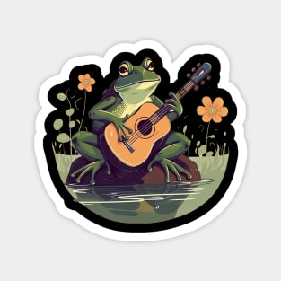 Frog Acoustic Guitar Magnet