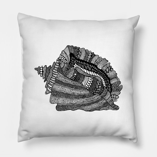 Conch Shell Pillow by marilynllowe