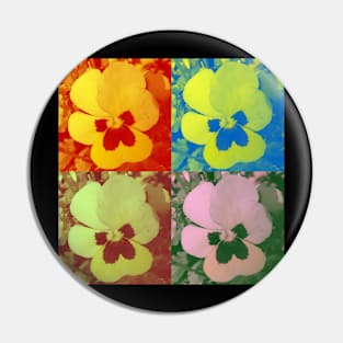 Pansy Pop Art Pin