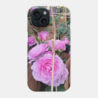 Beautiful Soft Pink Rose Flower In The Market Phone Case