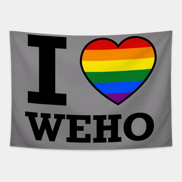 I LOVE WEHO GAY PRIDE Tapestry by pikafelix