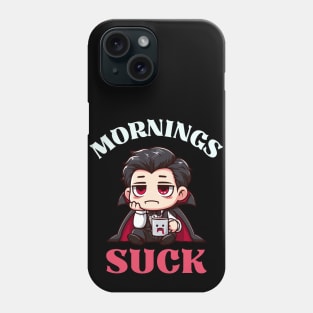 Mornings Suck - Cute Dracula Phone Case