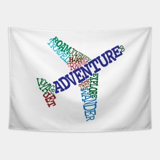 Plane of travel words Tapestry