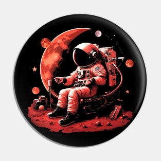 astronaut on Mars Pin