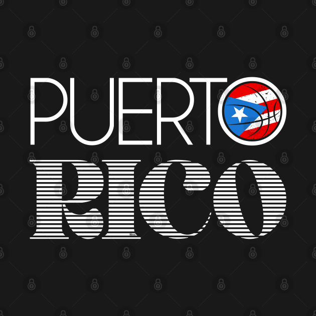 Puerto Rico Basketball Boricua Puerto Rican Flag by PrettyVocal
