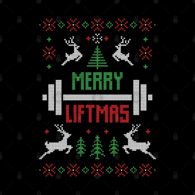 Merry Liftmas Ugly Christmas Sweater Fitness Lover Christmas Gift by BadDesignCo