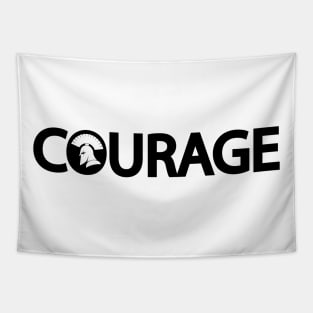 Courage being courageous typography logo design Tapestry