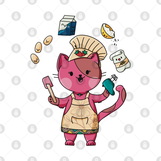 Kitty the baker by Moondeea