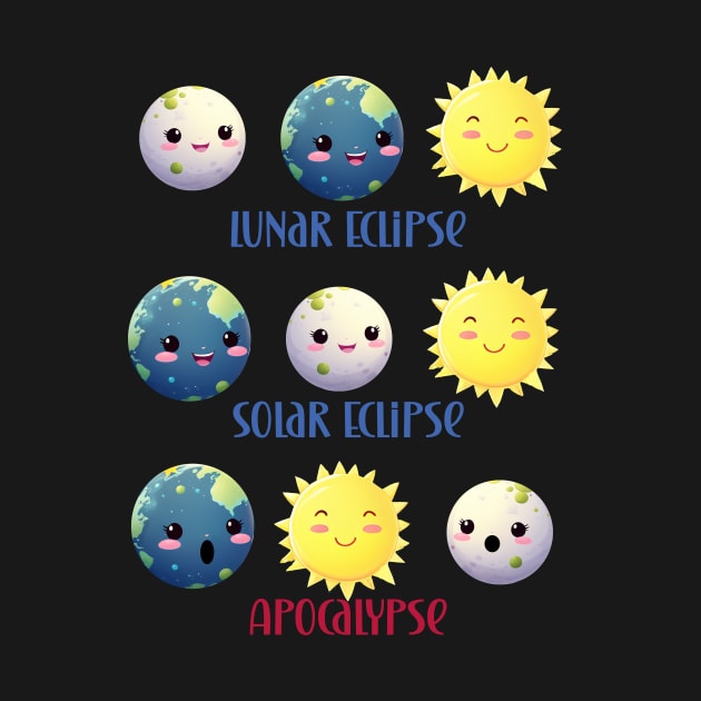 Solar eclipse apocalypse cute kawaii transition by Edgi