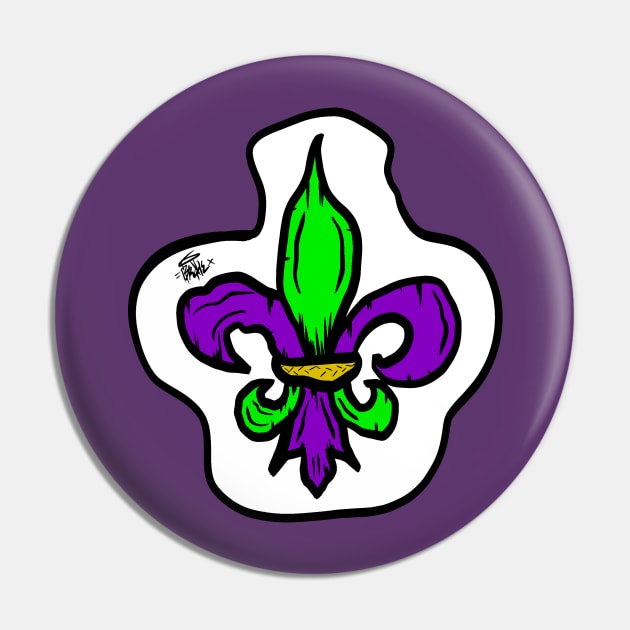 Fleur De Lis Broke Design Pin by Broke Knock Life