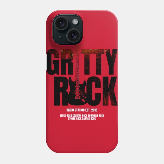 Gritty Rock Radio rusty logo Phone Case by Gritty Rock Radio