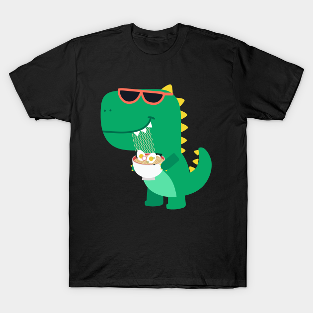 funny ramen dinosaur for kids - Ramen Dinosaur - T-Shirt
