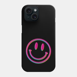 Acid Smiley in pink Phone Case