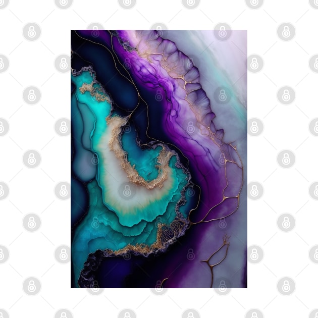 Deep Cyclone - Abstract Alcohol Ink Resin Art by inkvestor