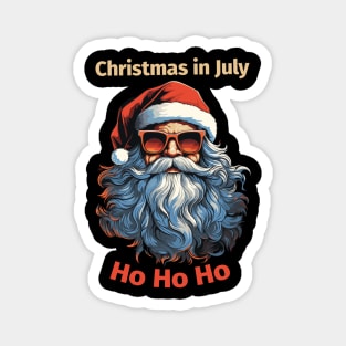 Santa's Sunny Selfie | "Christmas in July" Santa T-Shirt Magnet