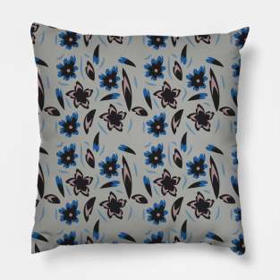 abstract seamless floral pattern exotic shapes Pillow