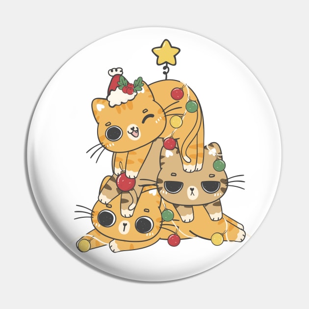 funny and kawaii ginger orange kitten cat Christmas tree, catmas tree Pin by Janatshie