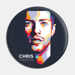 Chris Martin Pop Art Pin