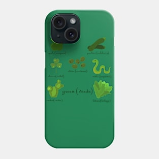 Colors: green Phone Case