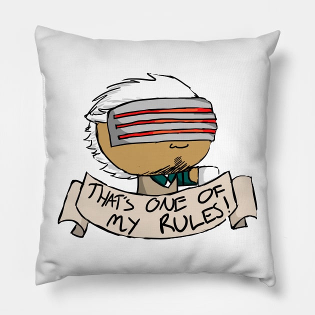 That's One of My Rules Pillow by HeatherC