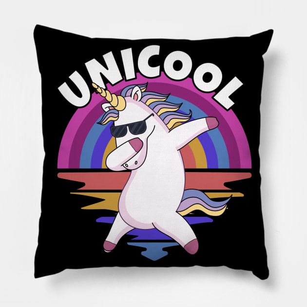 Unicool - Cool Unicorn Pillow by RockReflections