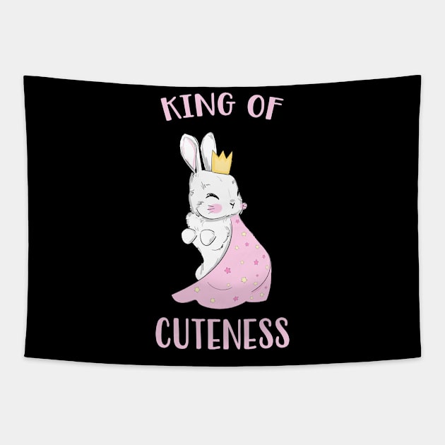 Cute Bunny Funny Rabbit sweet Animal Tapestry by Foxxy Merch