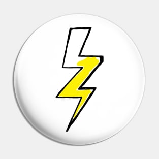 Lightning Bolt Doodle Black Pin