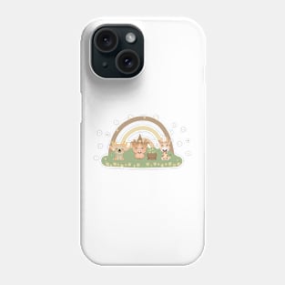 Cute Animals rainbow Love Phone Case