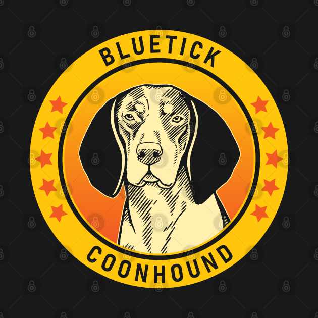 Bluetick Coonhound Dog Portrait by millersye