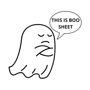 Colorful Halloween Ghost - 'Boo Sheet' Funny Design T-Shirt