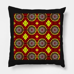 Red Yellow Chrysanthemum Pattern Number 13 Pillow