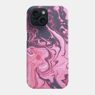 Fluid colored painting dark and pink Phone Case