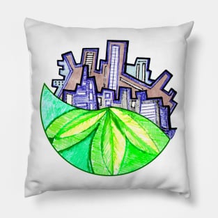 Front and Back Eco City Pillow