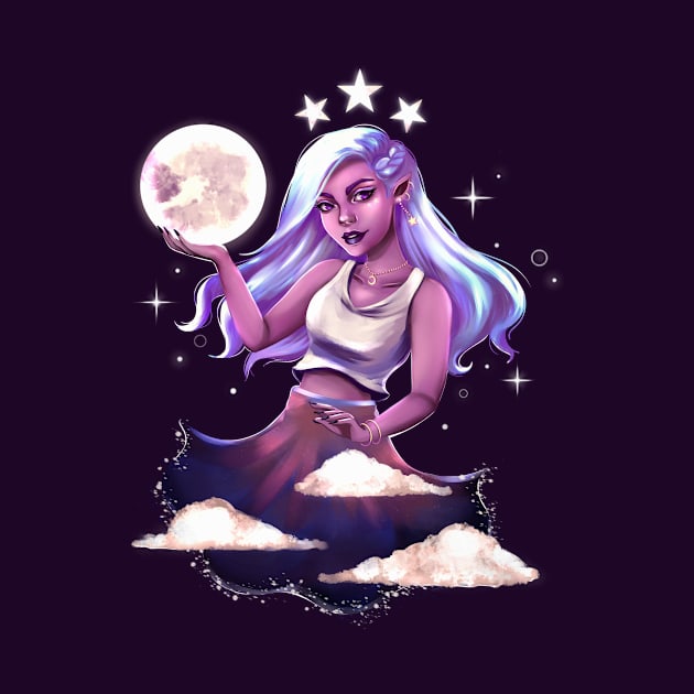 Elven Moon Goddess by blueinjuly