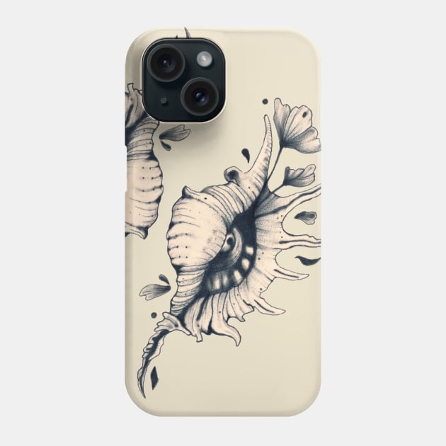 Shell Tattoo Phone Case by RubisFirenos