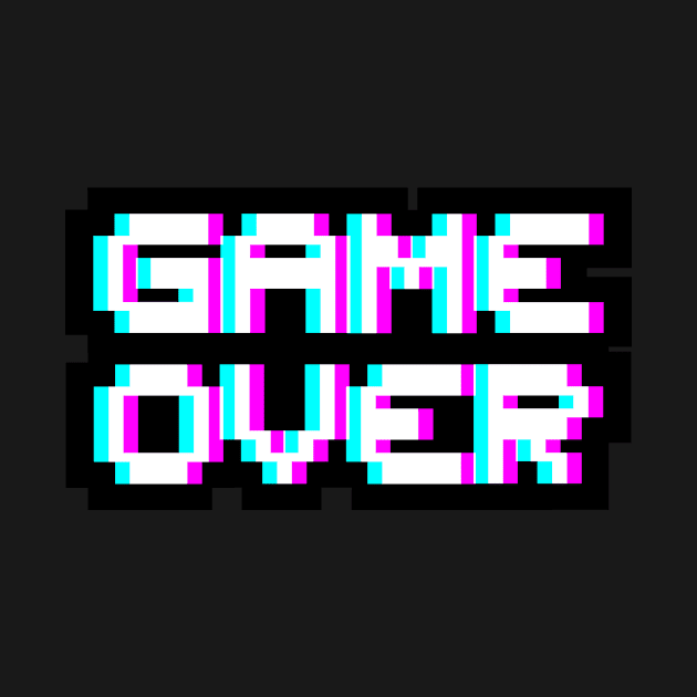 Game Over - Purple white by Just In Tee Shirts