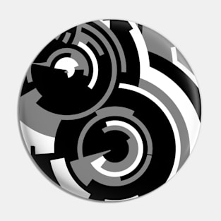 Arcs of Time and Space in Black, White and Gray Pin