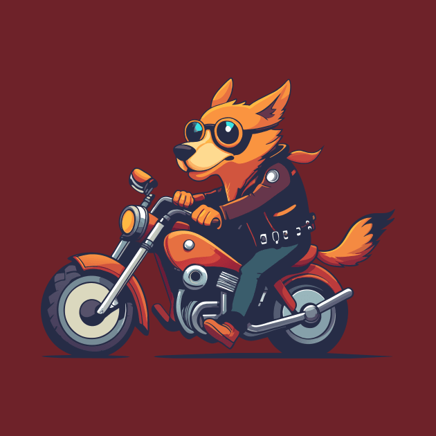 cute dog riding a motorbike by Shapwac12