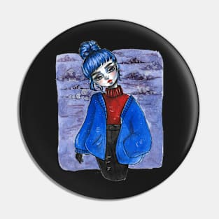 Blue mood Pin