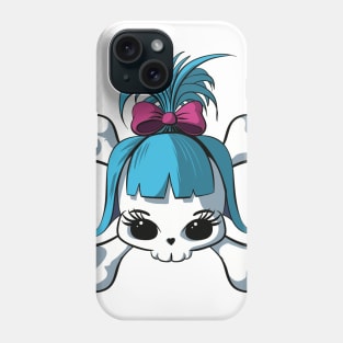 Cupcake Crossbones Kawaii Blue Phone Case