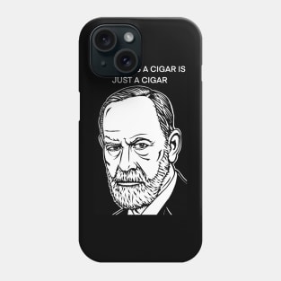 SIGMUND FREUD quote .5 - ink portrait Phone Case