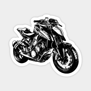 Super Duke 1290 Bike Black and White Color Magnet