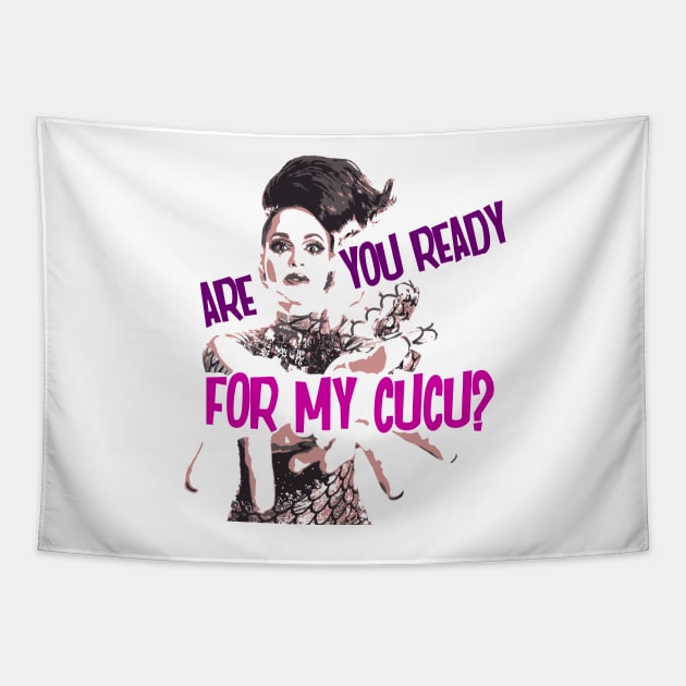 Are You Ready For My Cucu? Tapestry by aespinel