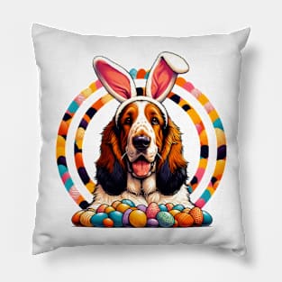 Grand Basset Griffon Vendeen Celebrates Easter Joyfully Pillow