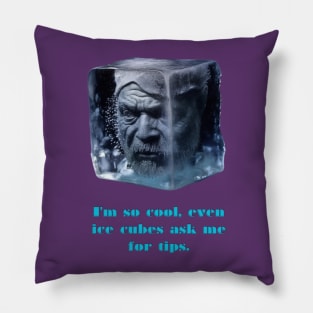 I'm so cool, even ice cubes ask me for tips. Pillow