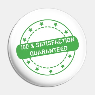 100 % Satisfaction Guaranteed Stamp Icon Pin