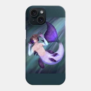 Mermay Painting of a Trans Merman Phone Case