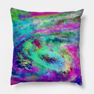 Abstract Painting "Garden Vortex" Pillow