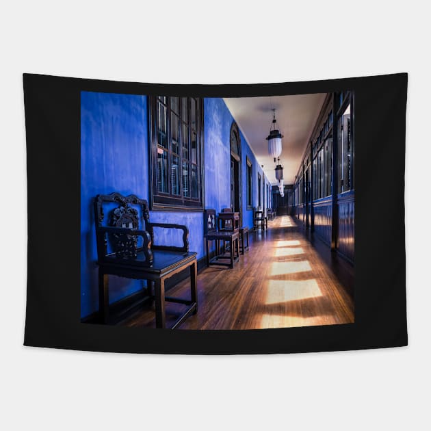 The Blue Corridor Tapestry by LukeDavidPhoto