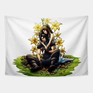 Fantasy love couple Tapestry